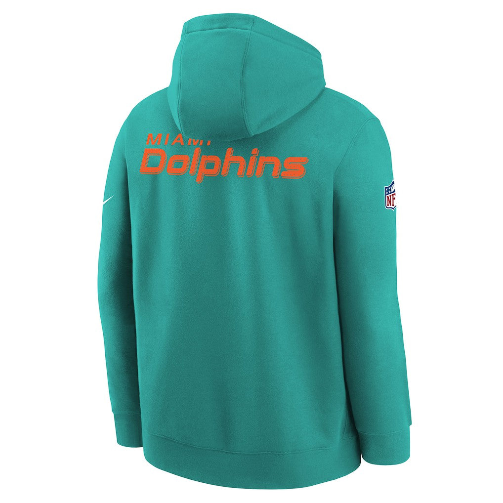 Miami Dolphins Youth Sideline Club Fleece Hoodie - Aqua Hoodies