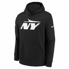New York Jets Youth Sideline Club Fleece Hoodie - Black Hoodies