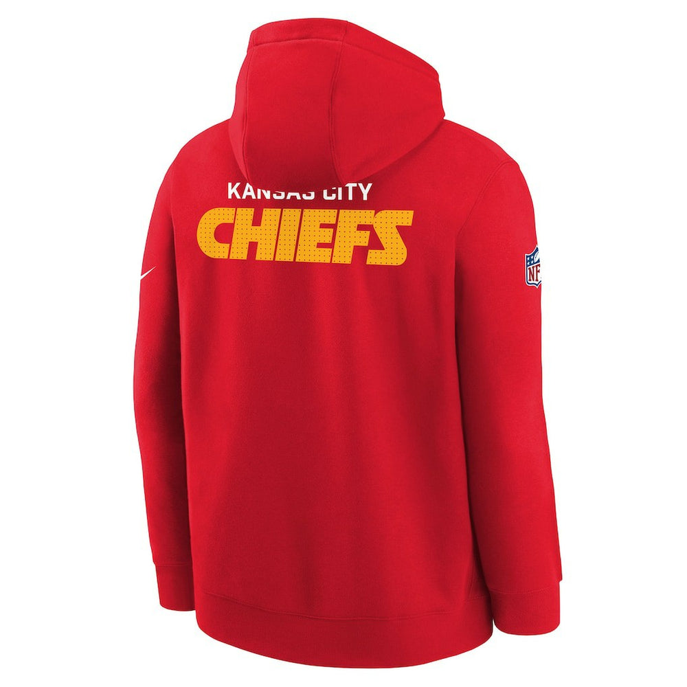 Kansas City Chiefs Youth Sideline Club Fleece Hoodie - Red Hoodies