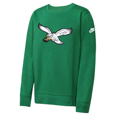 Philadelphia Eagles Youth Rewind Essential Pullover Crewneck Sweatshirt - Kelly Green Pullover
