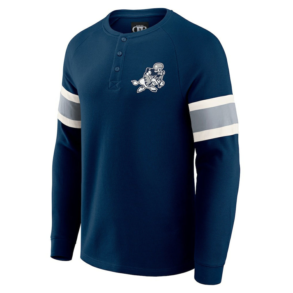 Dallas Cowboys Darius Rucker Collection Waffle-Knit Raglan Long Sleeve Henley T-Shirt - Navy T-shirts