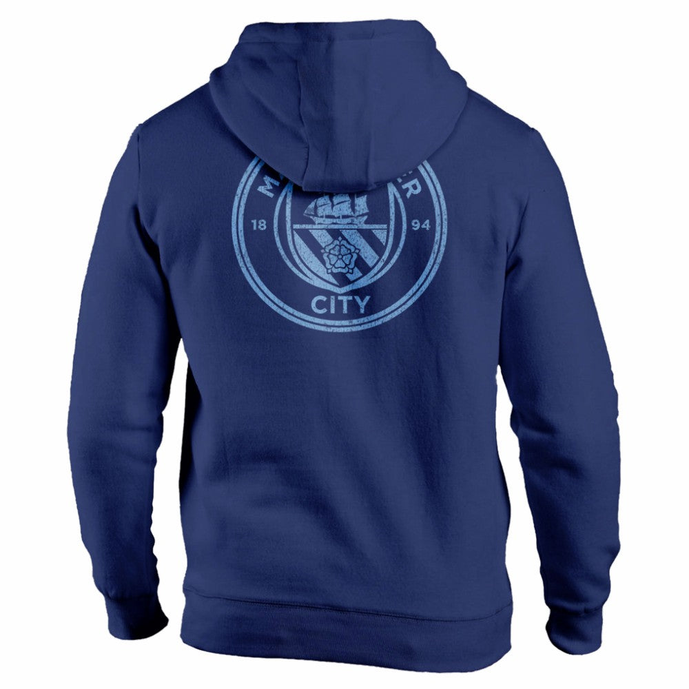 Manchester City 1863FC Wordmark Fleece Pullover Hoodie Navy