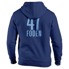 Phil Foden Manchester City 1863FC Player Fleece Pullover Hoodie Navy