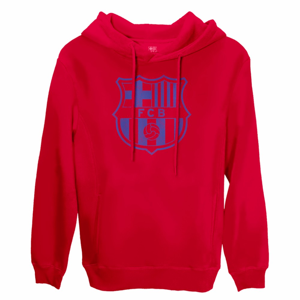 Barcelona 1863FC Mono Badge Fleece Pullover Hoodie Red