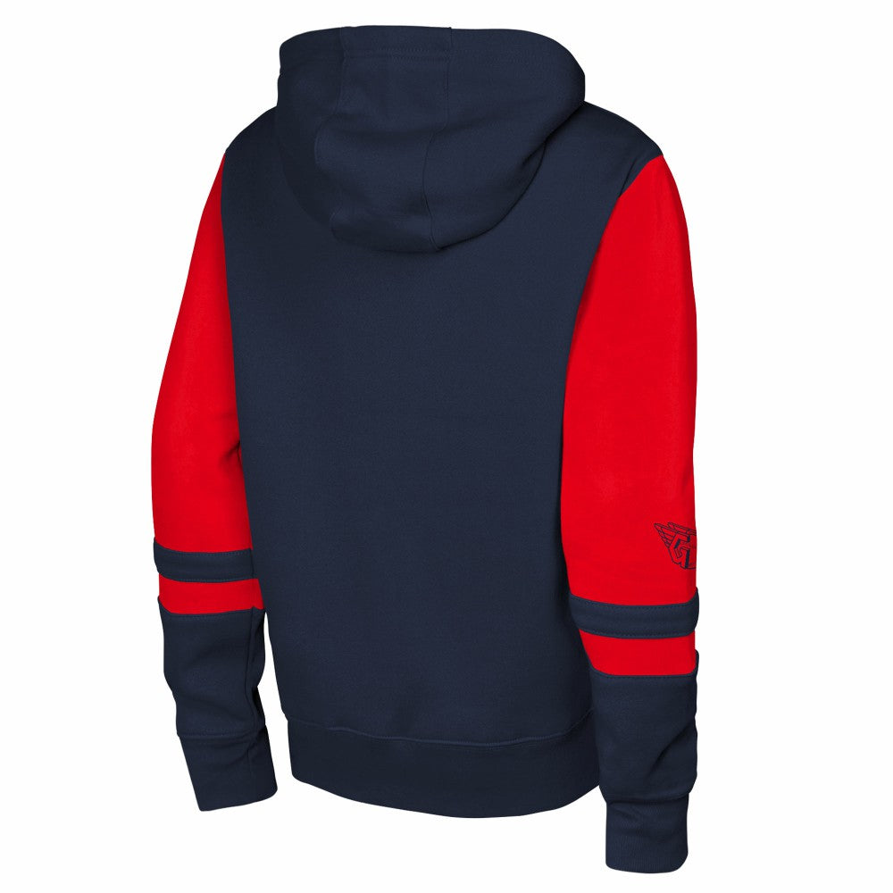 Cleveland Guardians Outerstuff Youth Stadium Colorblock Full-Zip Hoodie - Navy Hoodies