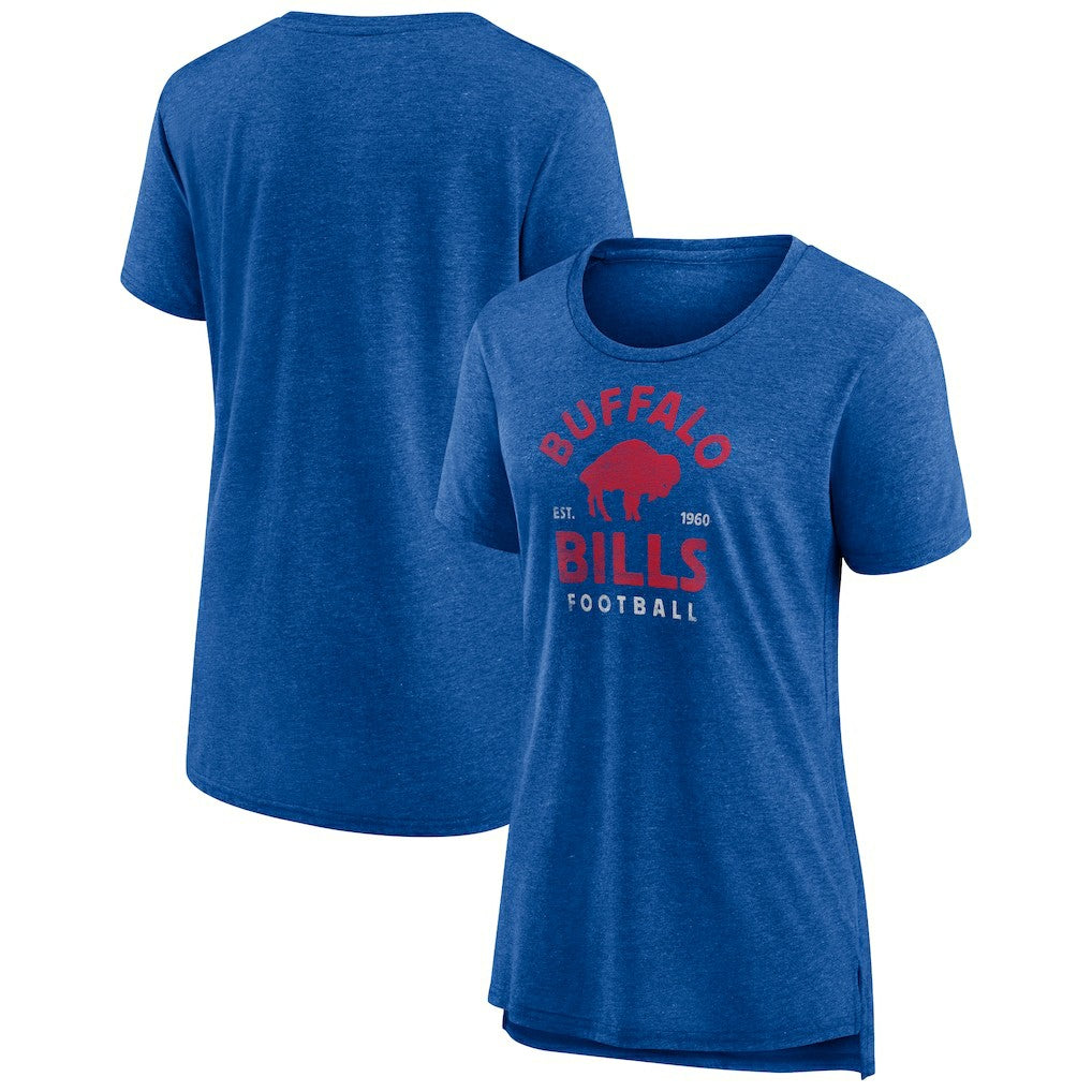 Buffalo Bills Women's Vintage Arch Tri-Blend T-Shirt - Royal T-shirts