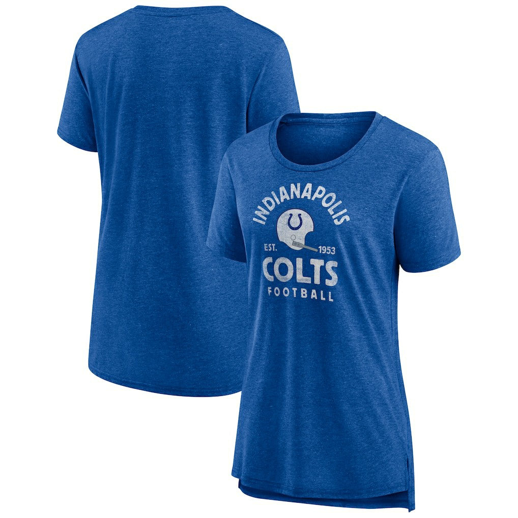 Indianapolis Colts Women's Vintage Arch Tri-Blend T-Shirt - Royal T-shirts