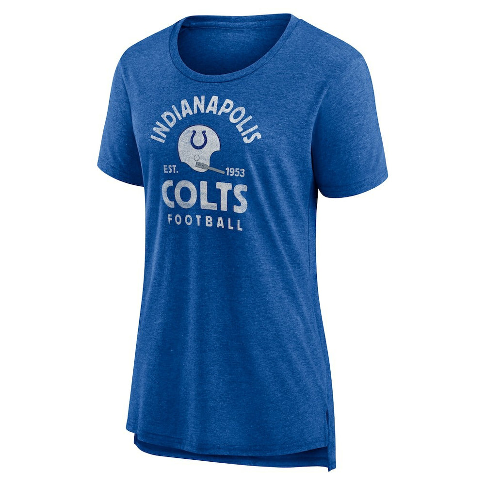 Indianapolis Colts Women's Vintage Arch Tri-Blend T-Shirt - Royal T-shirts