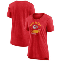 Kansas City Chiefs Women's Vintage Arch Tri-Blend T-Shirt - Red T-shirts