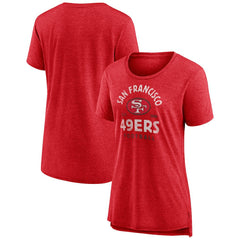San Francisco 49ers Women's Vintage Arch Tri-Blend T-Shirt - Scarlet T-shirts