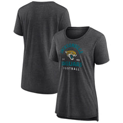 Jacksonville Jaguars Women's Vintage Arch Tri-Blend T-Shirt - Charcoal T-shirts