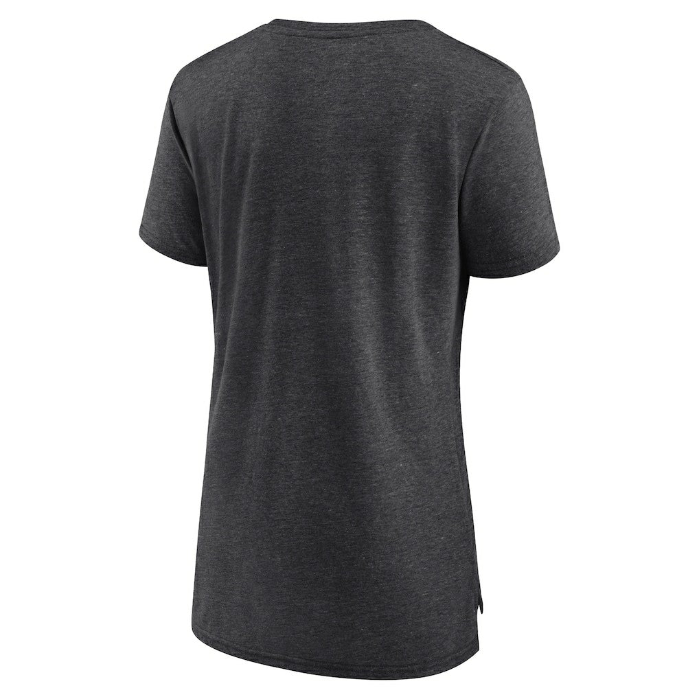 Pittsburgh Steelers Women's Vintage Arch Tri-Blend T-Shirt - Charcoal T-shirts