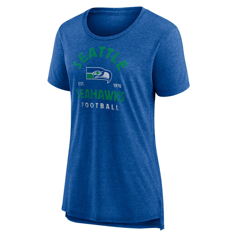 Seattle Seahawks Women's Vintage Arch Tri-Blend T-Shirt - Royal T-shirts