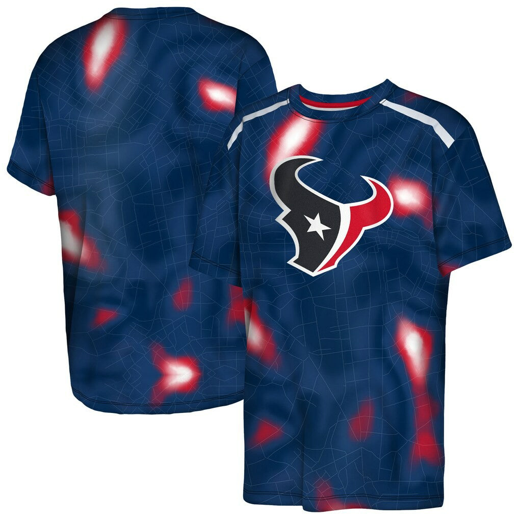 Houston Texans Outerstuff Youth End Zone Dri-Tek T-Shirt - Navy T-shirts