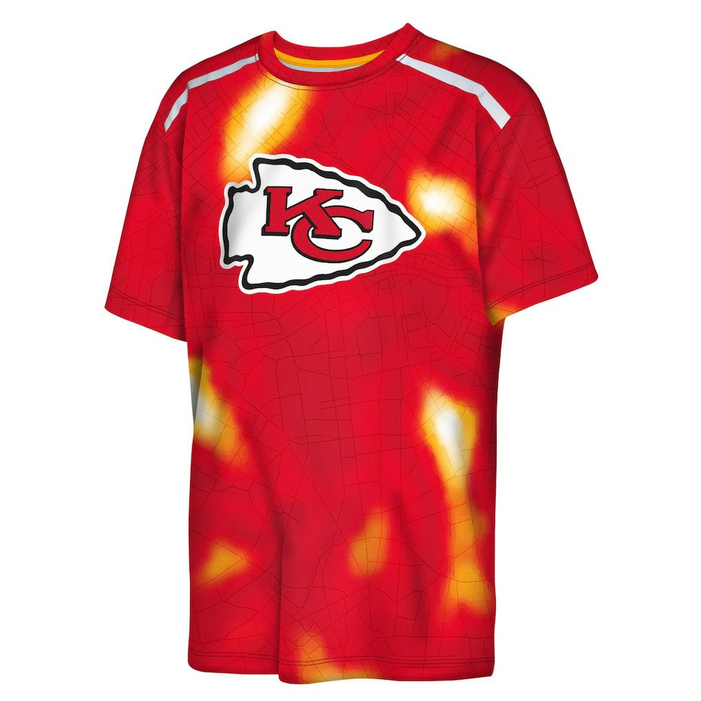 Kansas City Chiefs Outerstuff Youth End Zone Dri-Tek T-Shirt - Red T-shirts