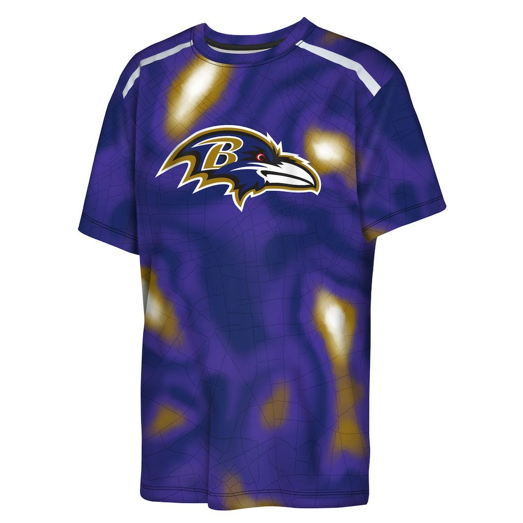 Baltimore Ravens Outerstuff Youth End Zone Dri-Tek T-Shirt - Purple T-shirts