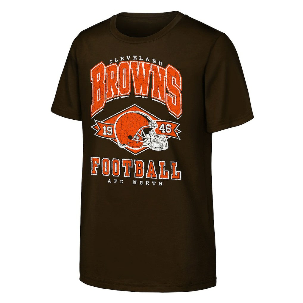 Cleveland Browns Outerstuff Youth Kick Off T-Shirt - Brown T-shirts