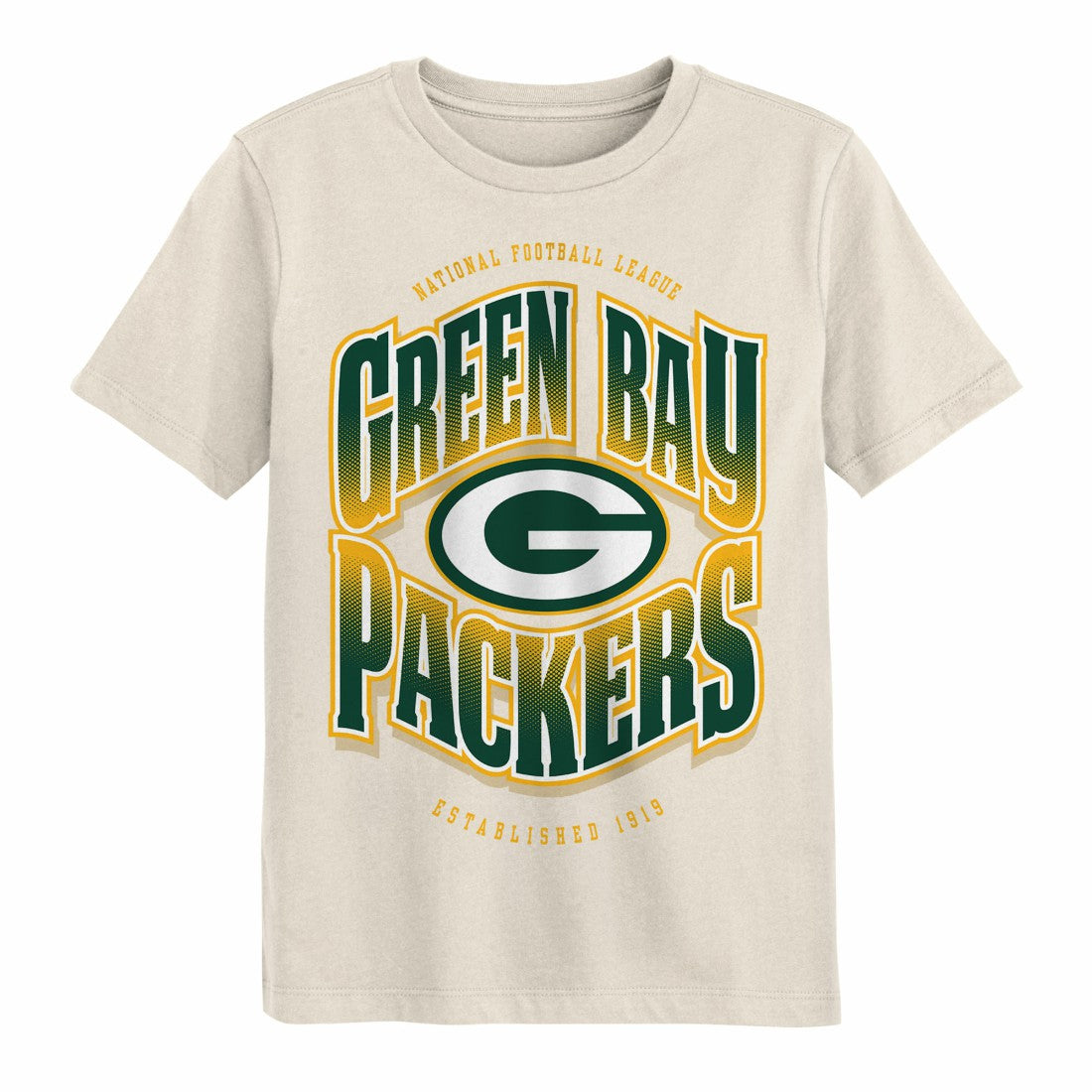 Green Bay Packers Outerstuff Youth Huddle T-Shirt - Cream T-shirts