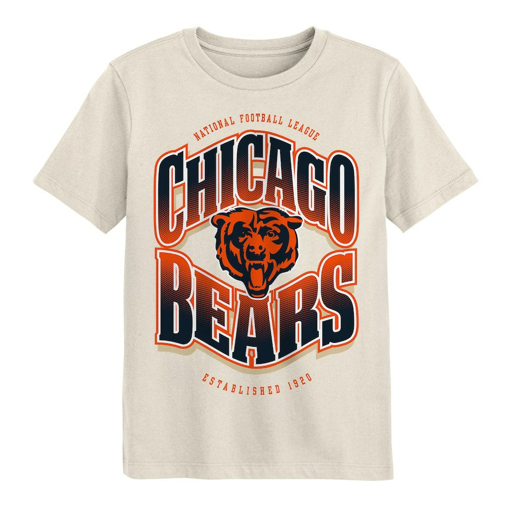 Chicago Bears Outerstuff Youth Huddle T-Shirt - Cream T-shirts