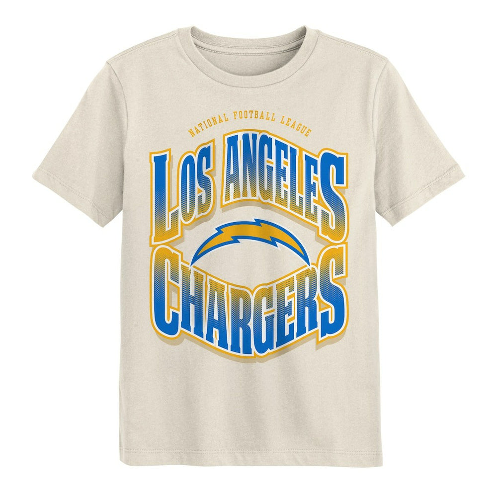 Los Angeles Chargers Outerstuff Youth Huddle T-Shirt - Cream T-shirts
