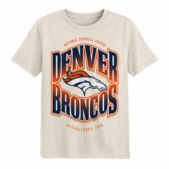Denver Broncos Outerstuff Youth Huddle T-Shirt - Cream T-shirts