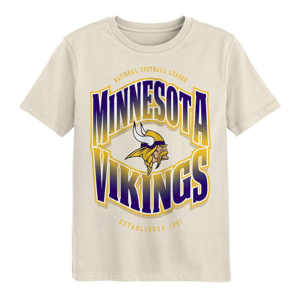 Minnesota Vikings Outerstuff Youth Huddle T-Shirt - Cream T-shirts