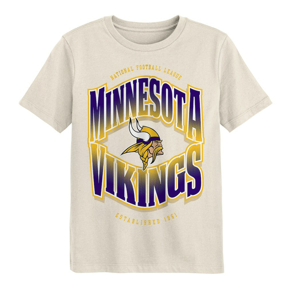 Minnesota Vikings Outerstuff Youth Huddle T-Shirt - Cream T-shirts