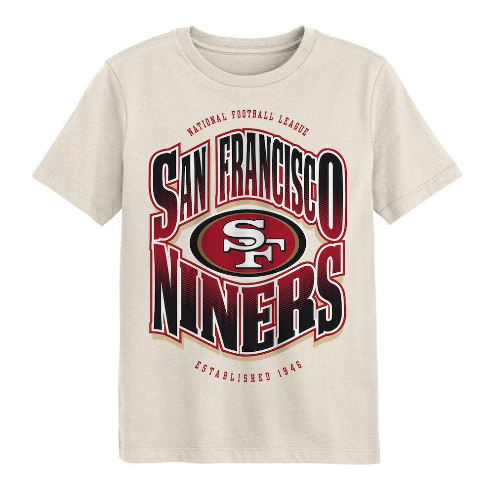 San Francisco 49ers Outerstuff Youth Huddle T-Shirt - Cream T-shirts