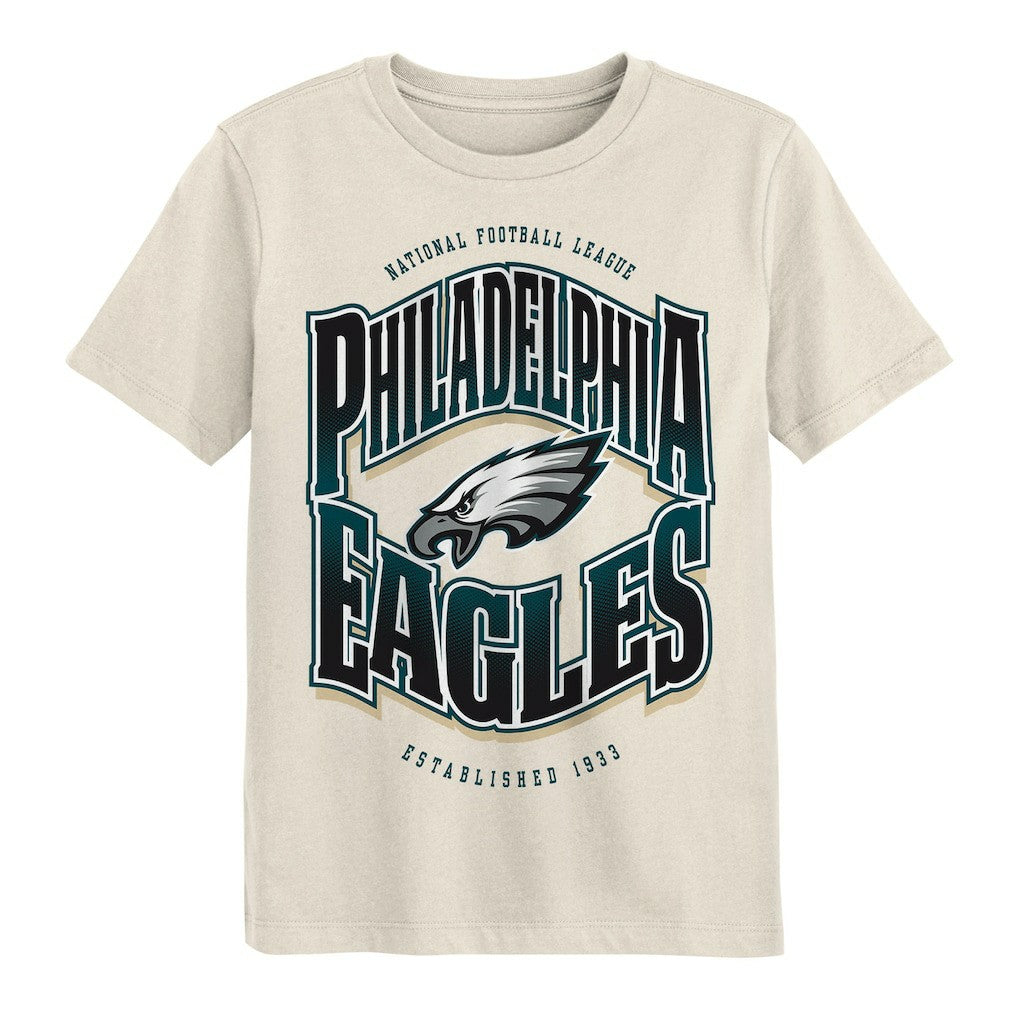 Philadelphia Eagles Outerstuff Youth Huddle T-Shirt - Cream T-shirts