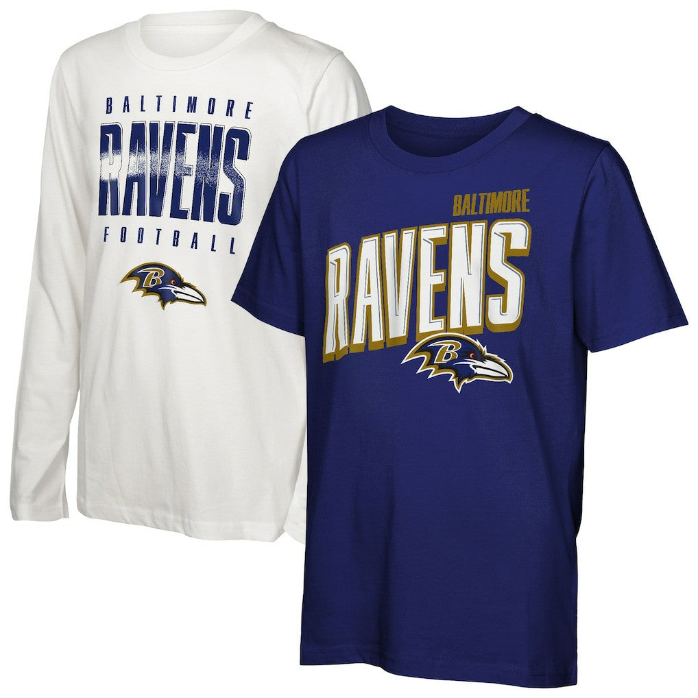 Baltimore Ravens Outerstuff Youth The Mix Combo T-Shirt Set