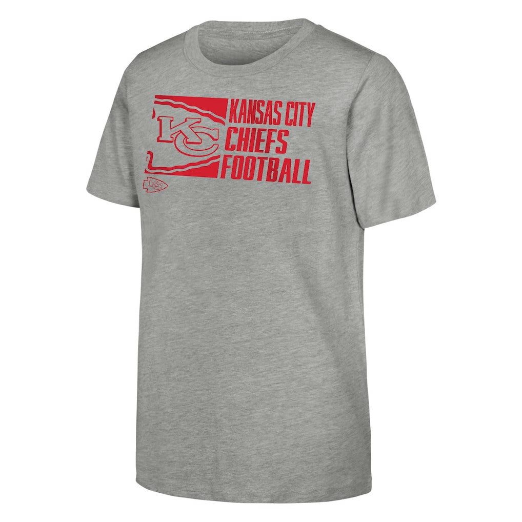 Kansas City Chiefs Outerstuff Youth Post Game T-Shirt - Heather Gray T-shirts