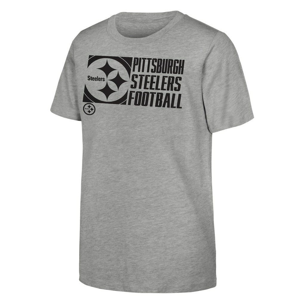 Pittsburgh Steelers Outerstuff Youth Post Game T-Shirt - Heather Gray T-shirts