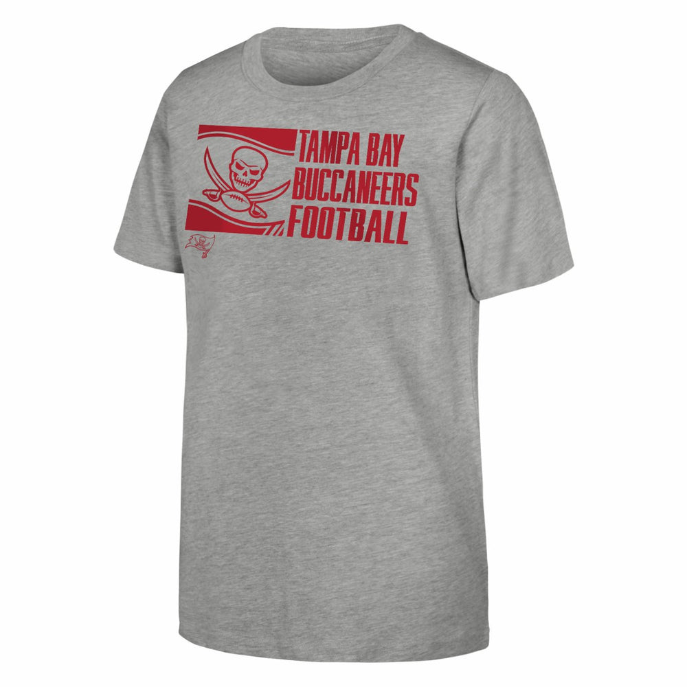 Tampa Bay Buccaneers Outerstuff Youth Post Game T-Shirt - Heather Gray T-shirts