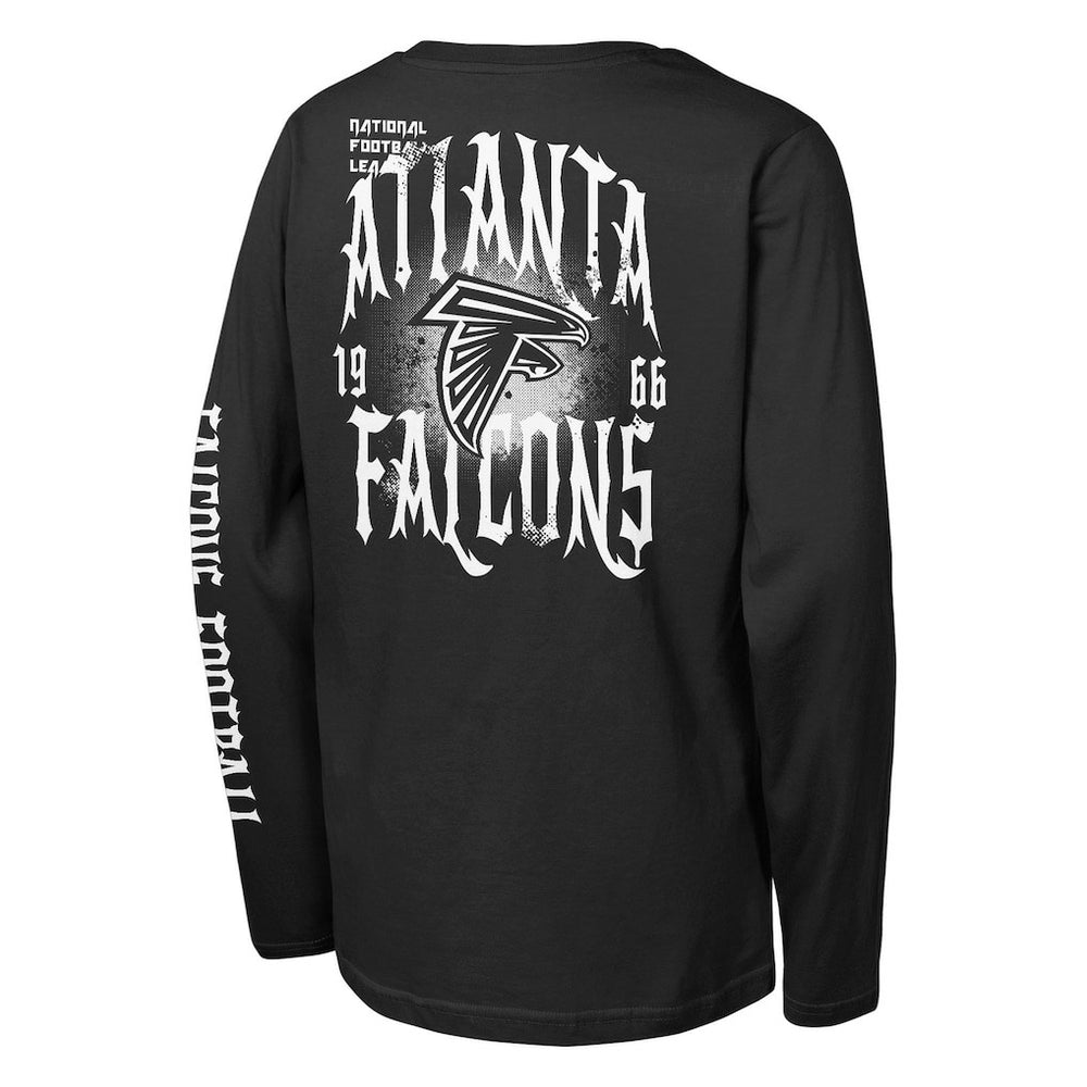 Atlanta Falcons Outerstuff Youth Rumble Long Sleeve T-Shirt - Black T-shirts