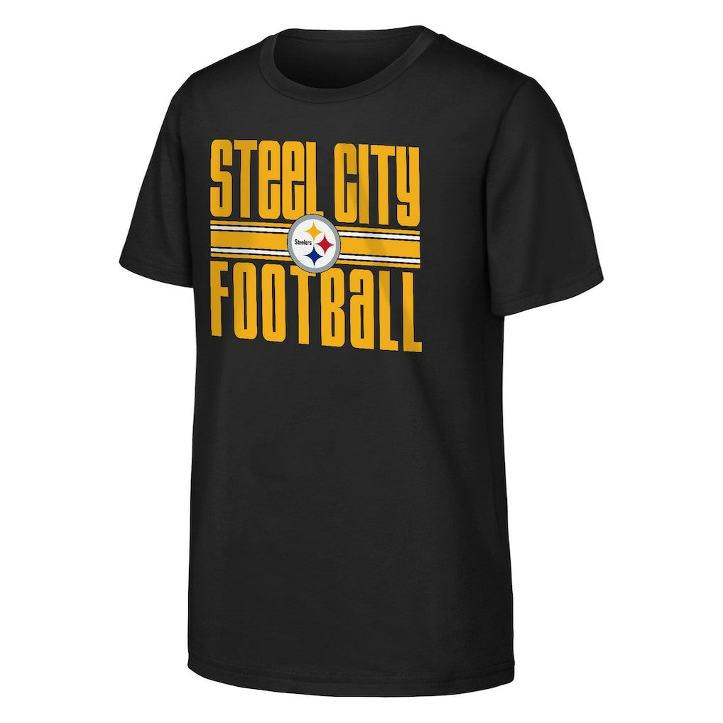 Pittsburgh Steelers Outerstuff Youth Team Spirit T-Shirt - Black T-shirts