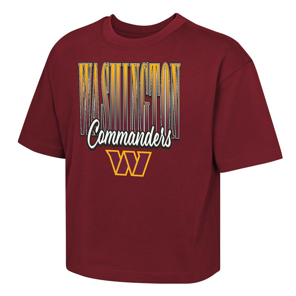 Washington Commanders Outerstuff Girls Youth Big City Boxy T-Shirt - Burgundy T-shirts