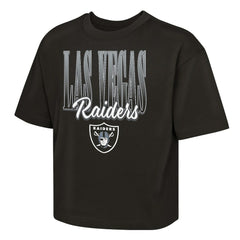 Las Vegas Raiders Outerstuff Girls Youth Big City Boxy T-Shirt - Black T-shirts