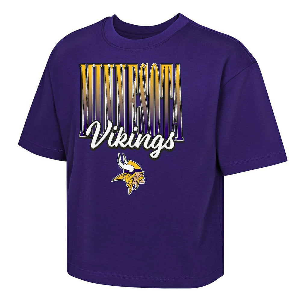 Minnesota Vikings Outerstuff Girls Youth Big City Boxy T-Shirt - Purple T-shirts