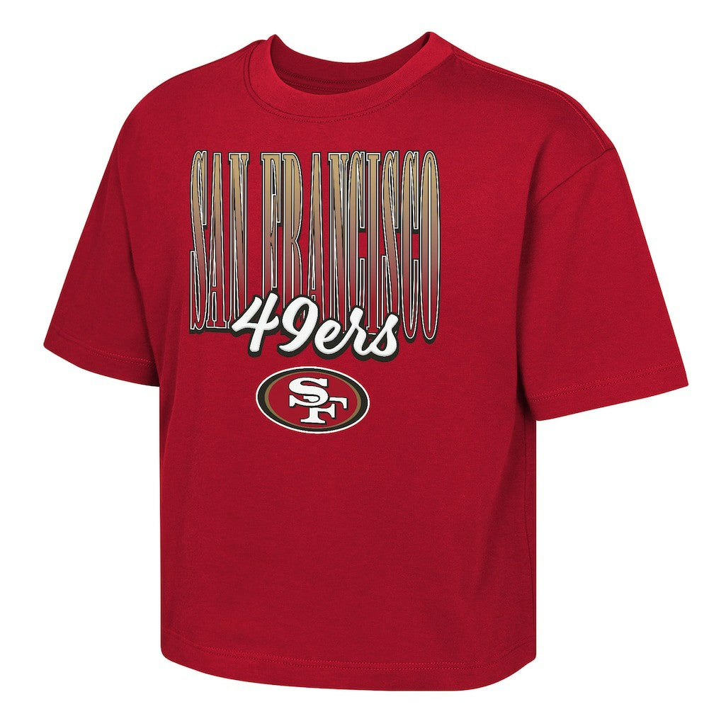 San Francisco 49ers Outerstuff Girls Youth Big City Boxy T-Shirt - Scarlet T-shirts