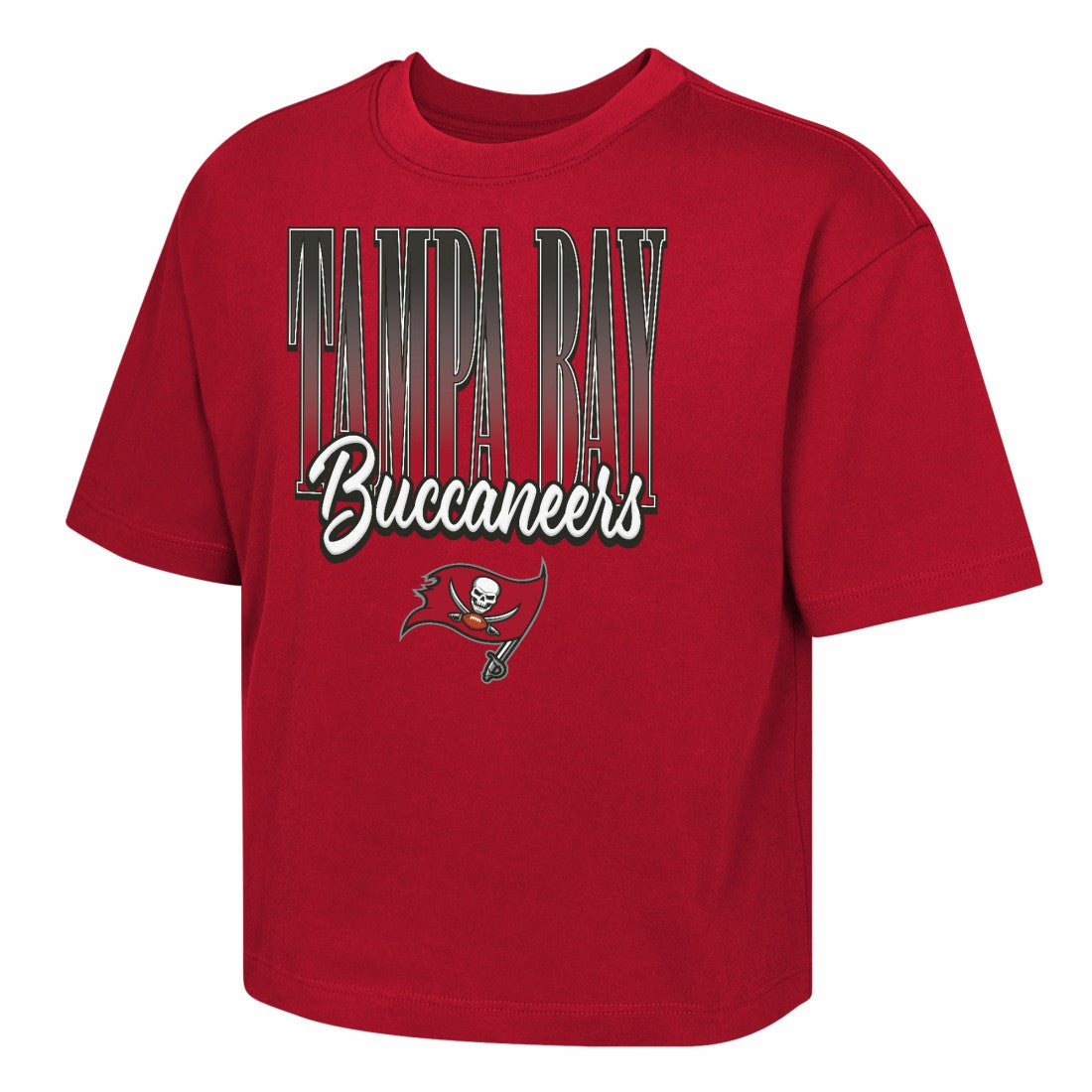 Tampa Bay Buccaneers Outerstuff Girls Youth Big City Boxy T-Shirt - Red T-shirts