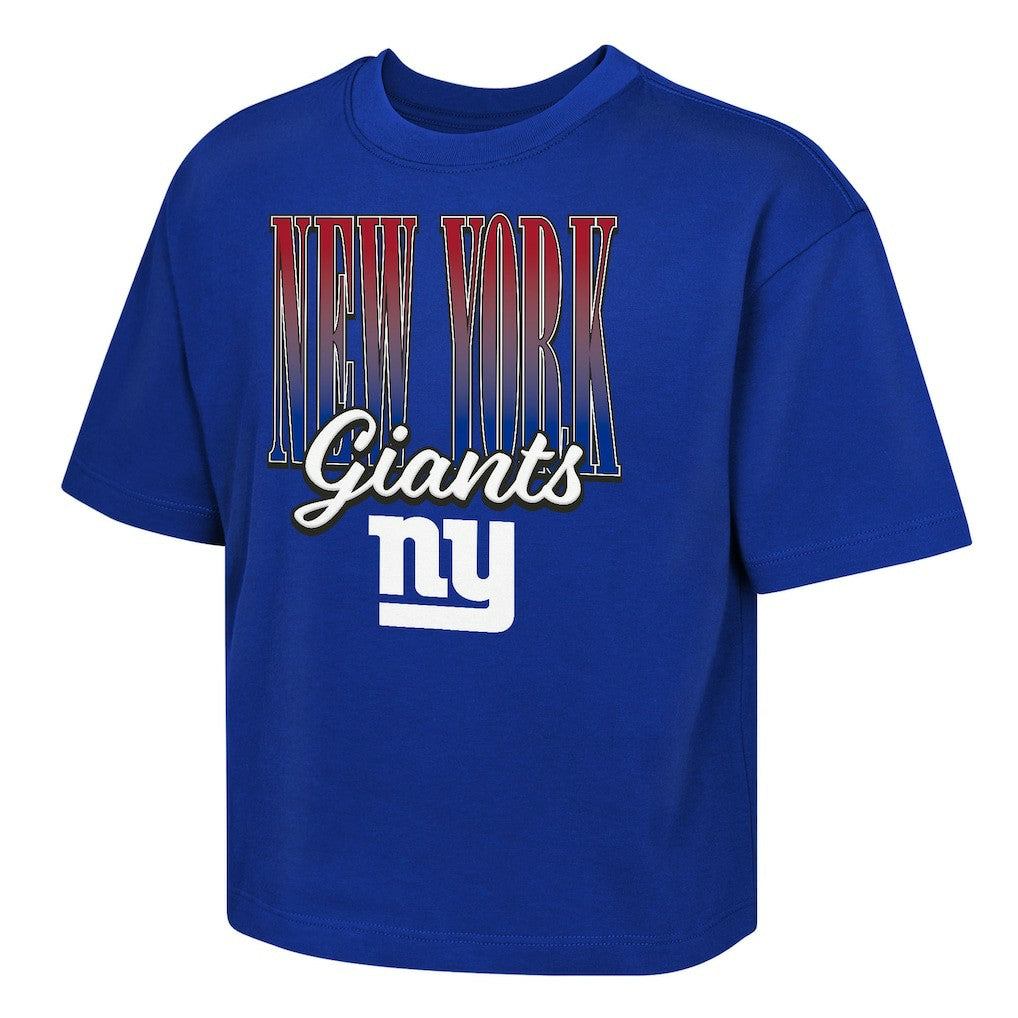 New York Giants Outerstuff Girls Youth Big City Boxy T-Shirt - Royal T-shirts
