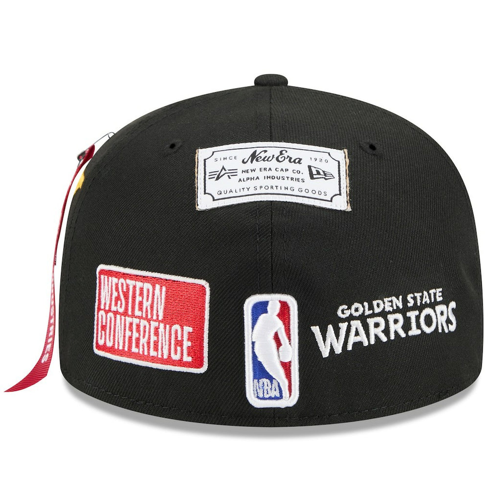 Golden State Warriors x Alpha Industries 59FIFTY Fitted Hat Black - New Era