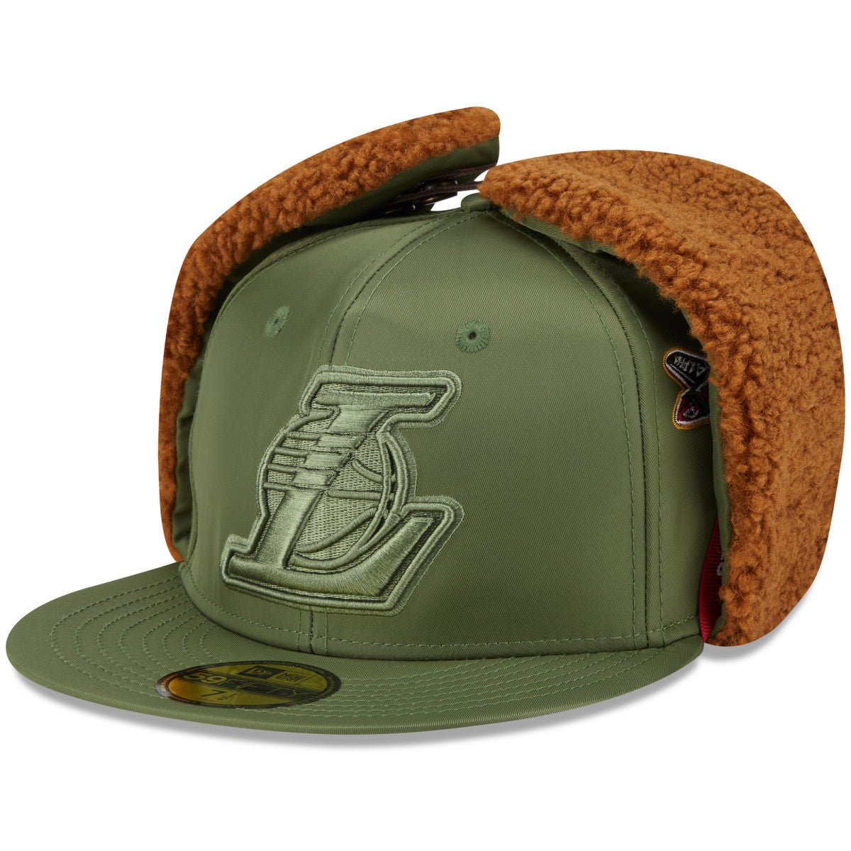 Los Angeles Lakers x Alpha Industries Dog Ear 59FIFTY Fitted Hat Olive - New Era