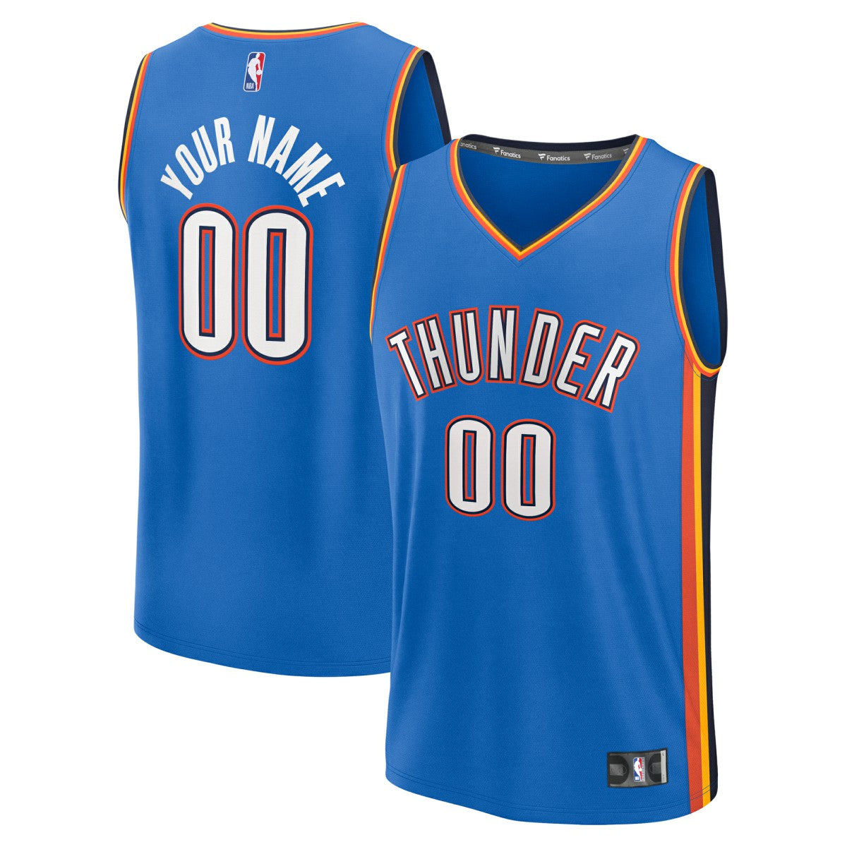 Oklahoma City Thunder Fast Break Custom Jersey Icon Edition Blue - Fanatics