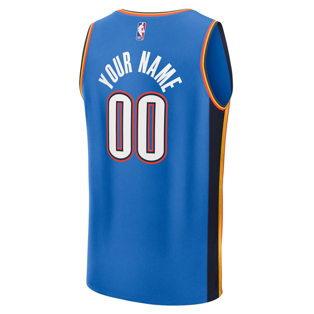 Oklahoma City Thunder Youth Fast Break Custom Replica Jersey Blue Icon Edition - Fanatics