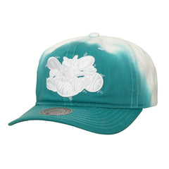 Charlotte Hornets Dip Dye Pro Crown Adjustable Hat Teal/White - Mitchell & Ness