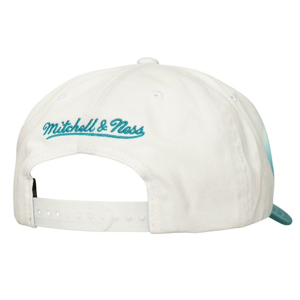 Charlotte Hornets Dip Dye Pro Crown Adjustable Hat Teal/White - Mitchell & Ness