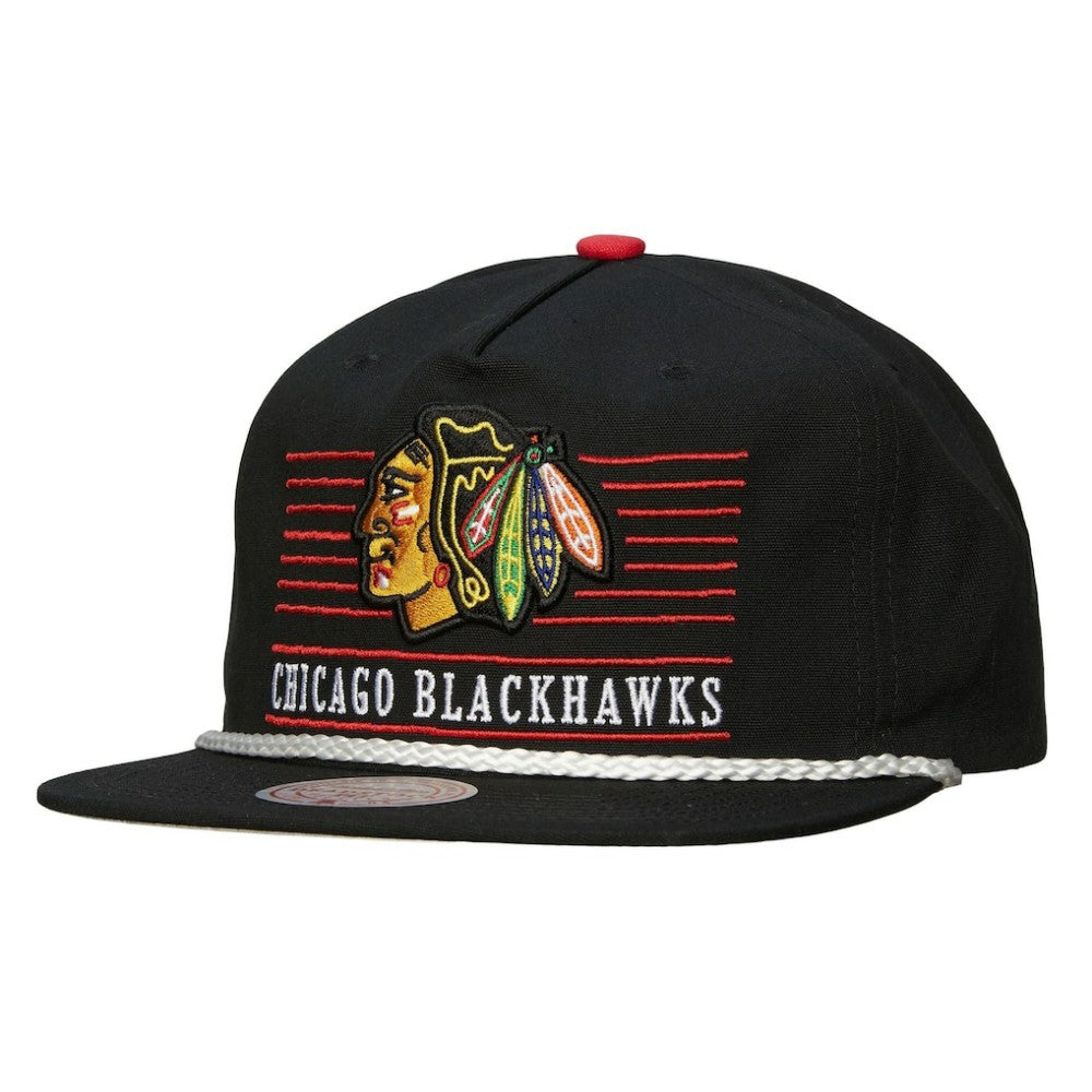 Chicago Blackhawks Mitchell & Ness Ascend Deadstock Snapback Hat - Black | US 202545022