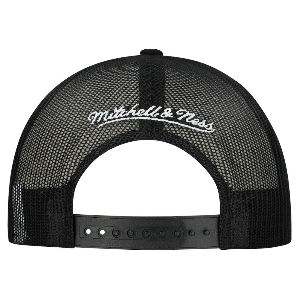 Pittsburgh Penguins Mitchell & Ness Gridlock Trucker Adjustable Hat - White/Black | US 202545039