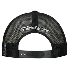 Chicago Blackhawks Mitchell & Ness Gridlock Trucker Adjustable Hat - White/Black | US 202545045